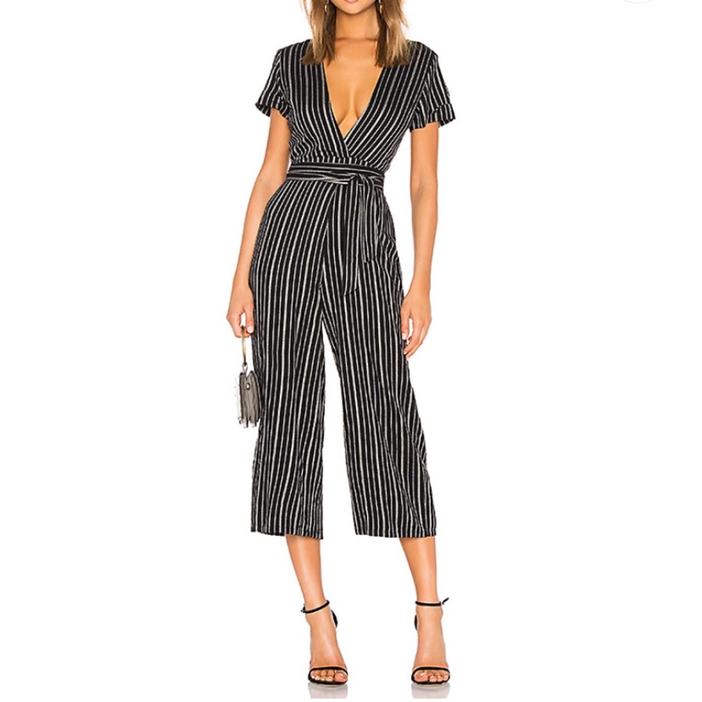Revolve Privacy Please Jumpsuit black and gold